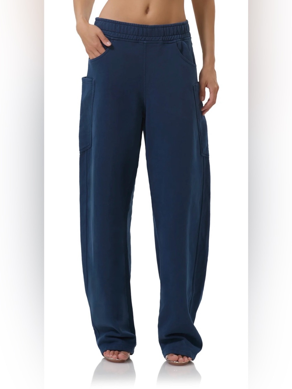 AFRM Ryan barrel sweatpants midnight blue navy small - Picture 3 of 5